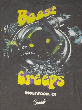 Donut Media Boost Creeps Graphic Tee - Faded Charcoal / Inglewood CA